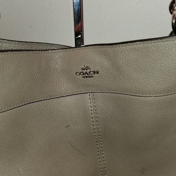 COACH LARGE GREY LEATHER 3 COMPARTMENT SAT⦠- Picture 9 of 9